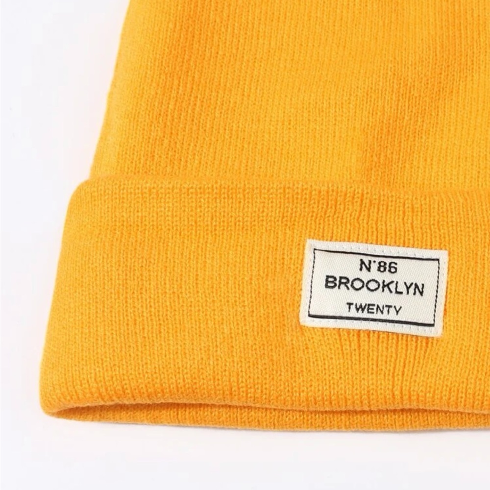 Chic Mustard Yellow Brooklyn Twenty Beanie OS New - Picture 4 of 4